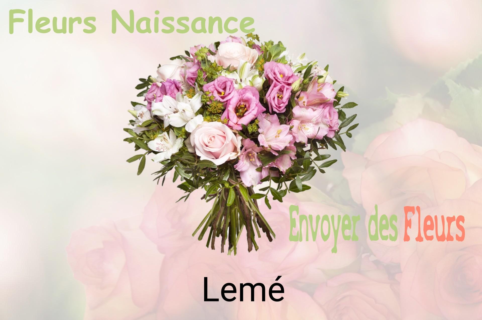 Bouquet de fleurs de naissance livré à Lemé